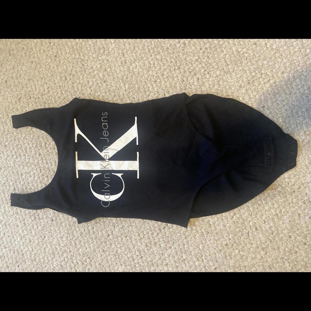 Calvin Klein Jeans Black Bodysuit - Size XS